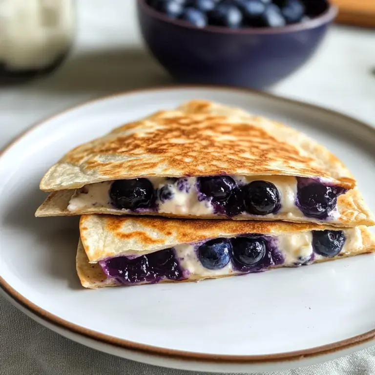 Blueberry Breakfast Quesadilla