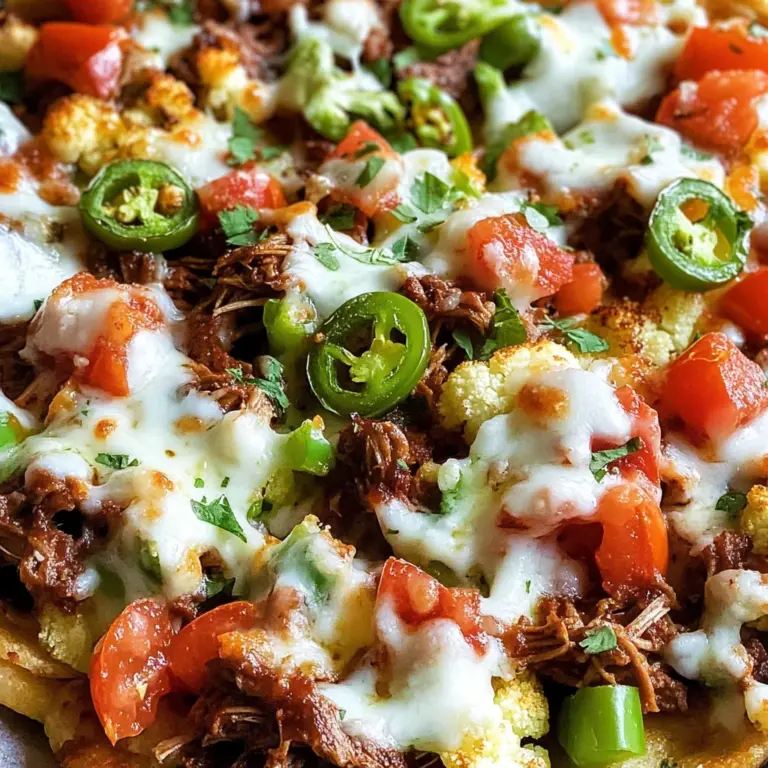 Cauliflower Pulled Pork Nachos