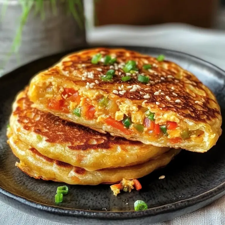 Chinese-Style Savoury Stuffed Breakfast Pancakes