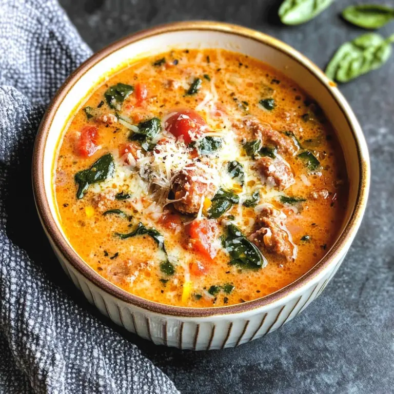 Creamy Keto Italian Sausage Soup