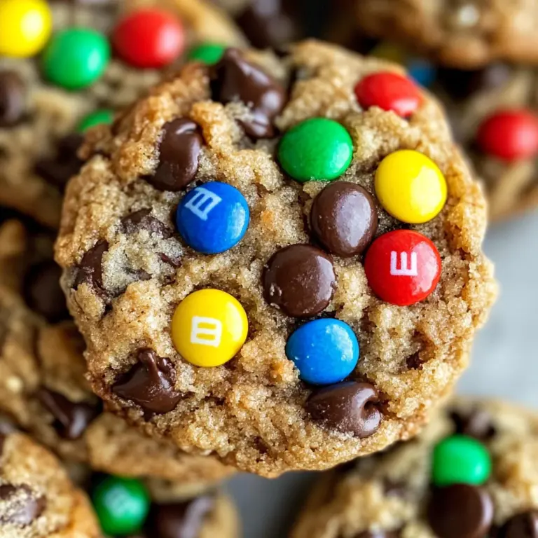 Gluten Free Flourless Monster Cookies