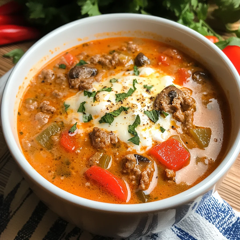 Instant Pot Low Carb Pizza Soup