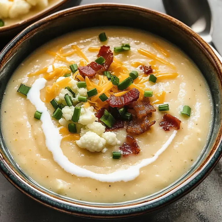 Loaded Cauliflower Soup (Whole30, Keto)