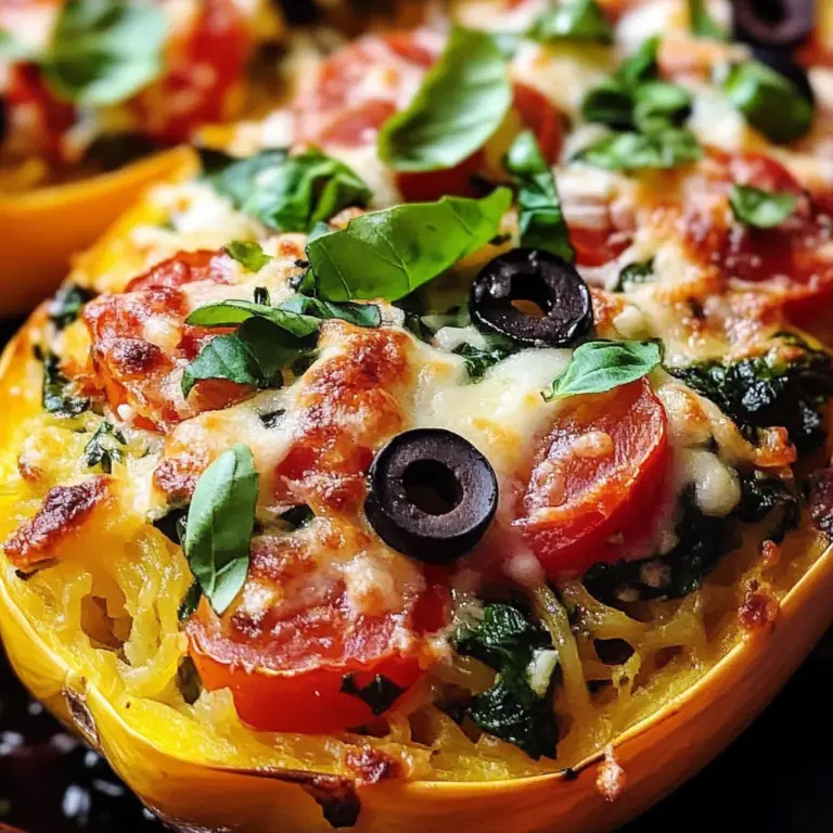 Vegetarian Spaghetti Squash Boats