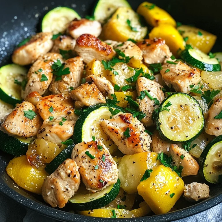 Healthy Chicken Breast with Zucchini and Squash