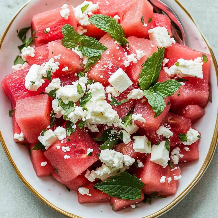 Watermelon Feta Salad with Mint
