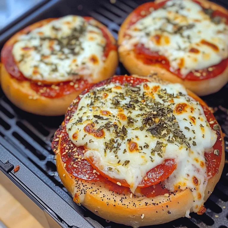 Air Fryer Bagel Pizzas