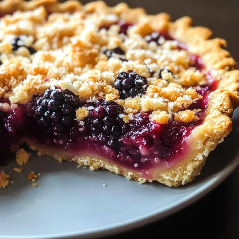 Almond Oat Crumble Blackberry Pie