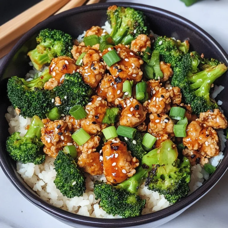 Honey Sriracha Ground Chicken and Broccoli