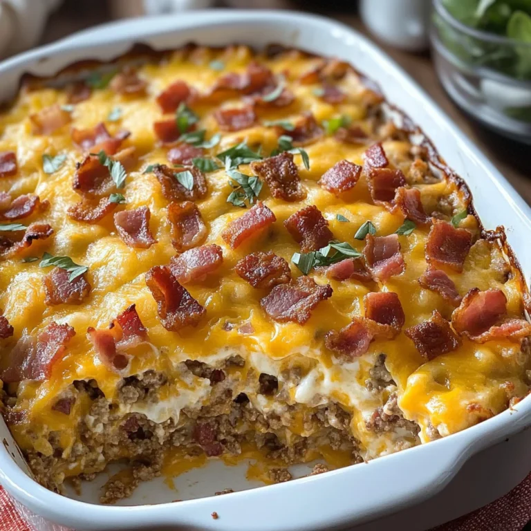 Low Carb Bacon Cheeseburger Casserole Recipe