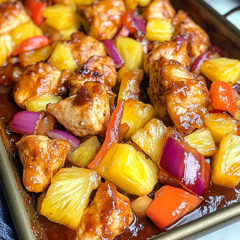 Sheet Pan Pineapple Chicken