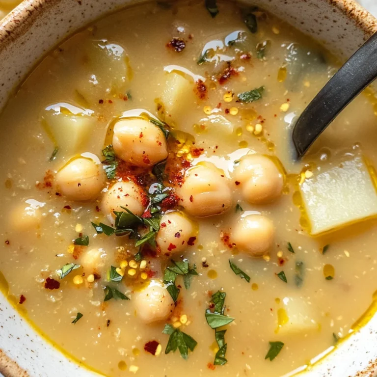 Vegan Garlic Chickpea Soup