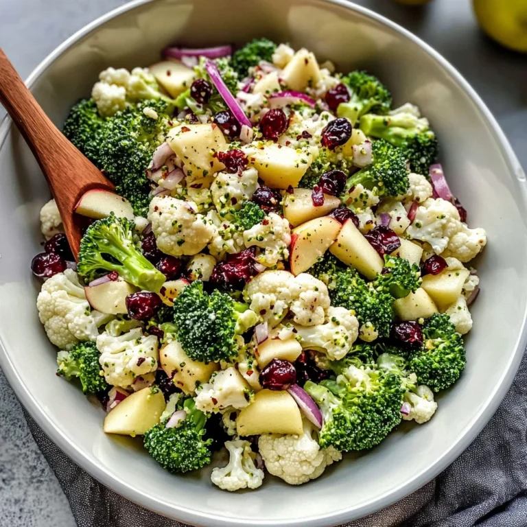 Apple Broccoli Cauliflower Salad