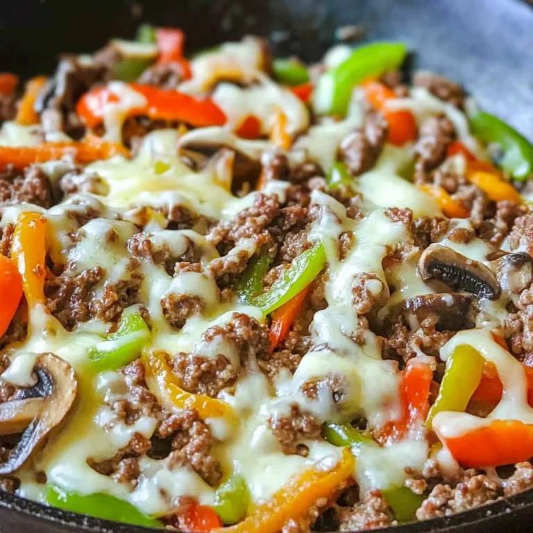 Ground Beef Philly Cheesesteak Recipe (Keto)