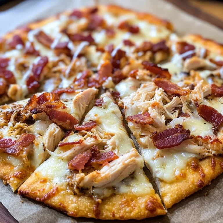 Keto Chicken Bacon Ranch Pizza