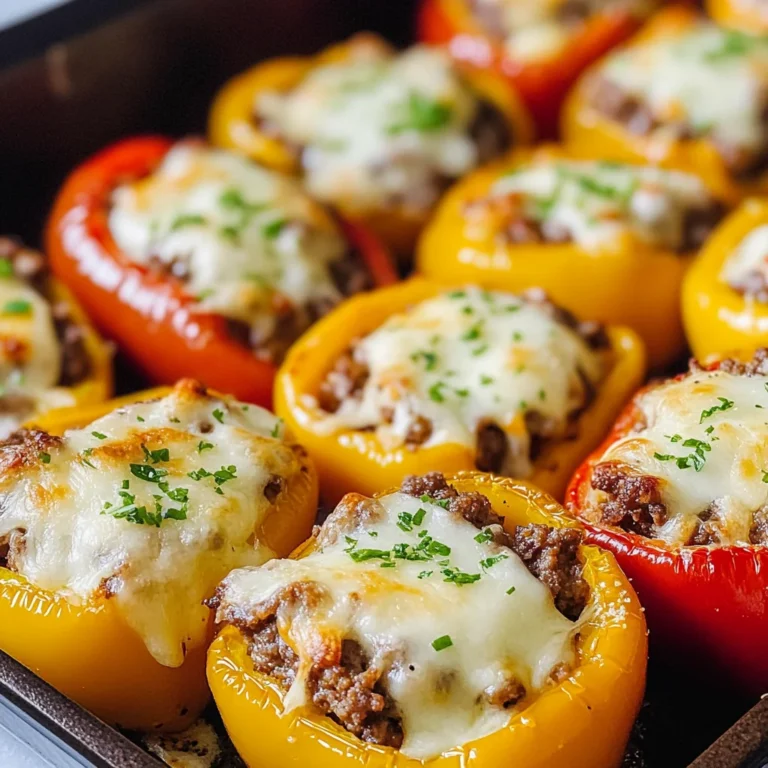 Low-Carb, Keto Cheeseburger Stuffed Peppers Recipe