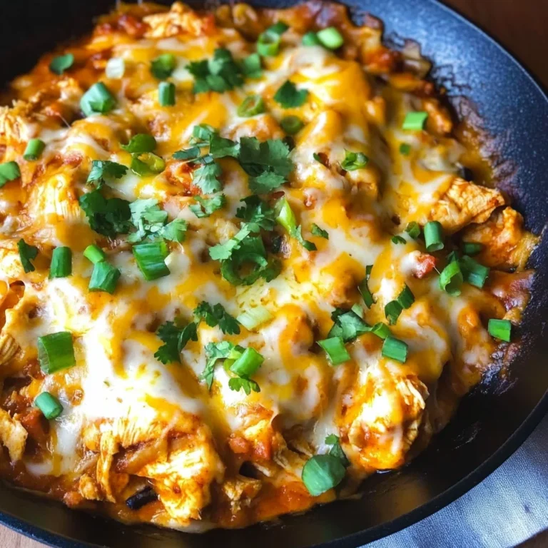 One Pot Low Carb Chicken Enchilada Skillet