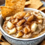 Apple Pie Dip with Cinnamon Sugar Tortilla Chips