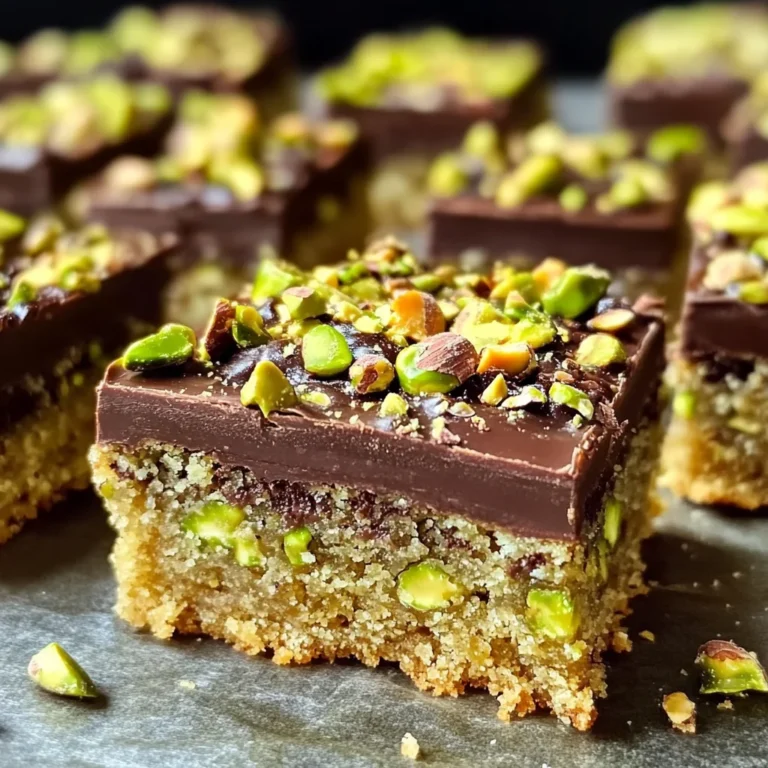 Brown Butter Dubai Pistachio Chocolate Chip Cookie Bars 🍪
