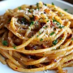 Caramelized Onion Pasta with Chilli Oil