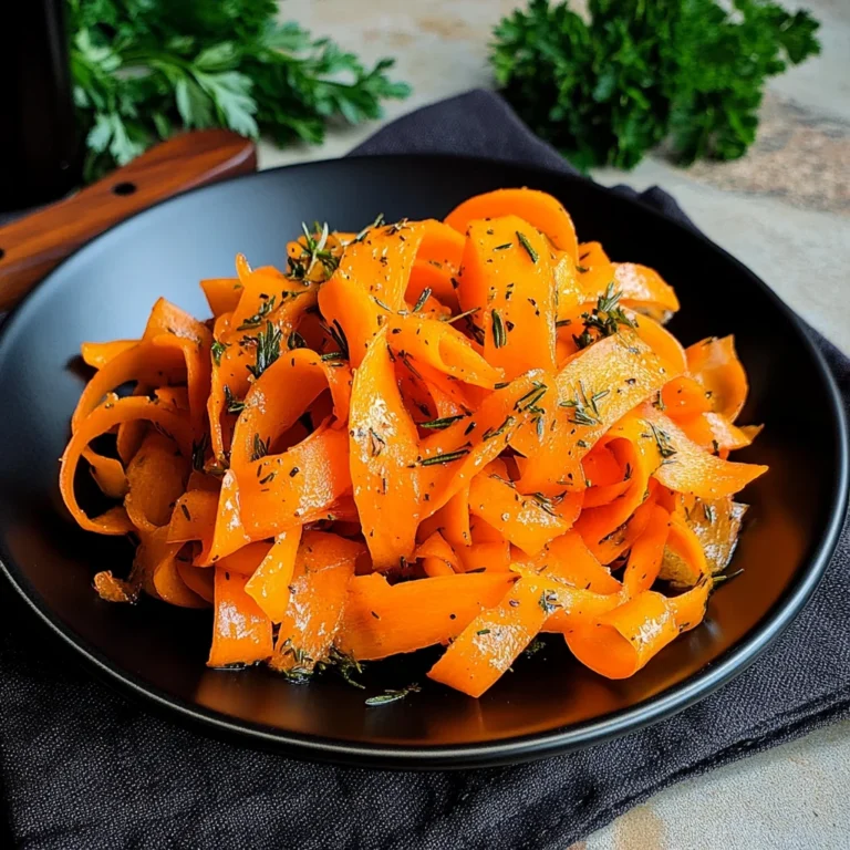 Carrot Ribbons in Rosemary Butter Sauce
