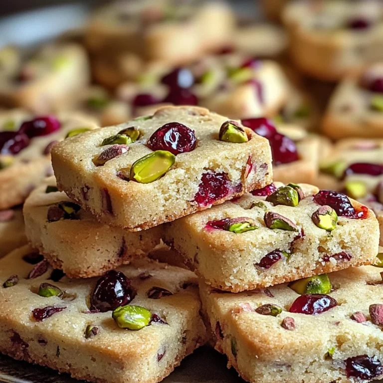 Cranberry Pistachio Shortbread Cookies: A Festive Delight for the Holidays