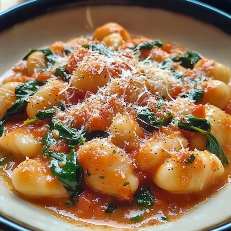 Creamy Tomato Spinach Gnocchi