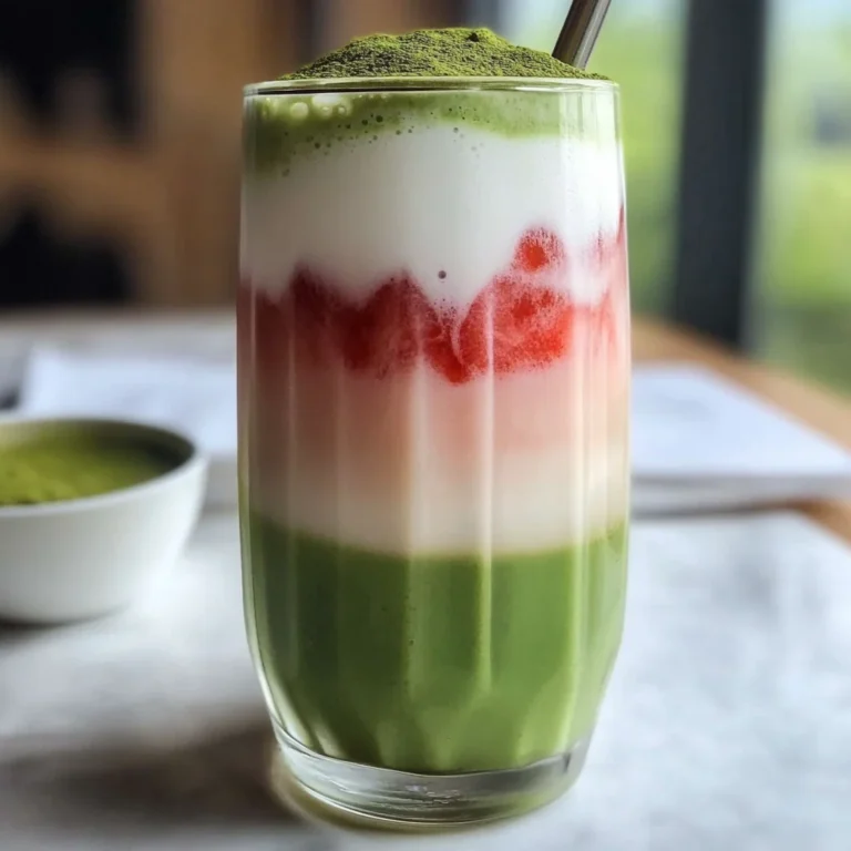 Easy 5-min. Strawberry Matcha Latte
