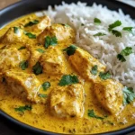 Easy Homemade Chicken Korma with Flatbread or Rice