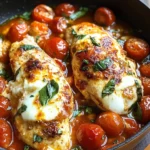 Garlic Tomato Chicken with Mozzarella