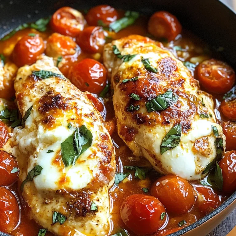 Garlic Tomato Chicken with Mozzarella