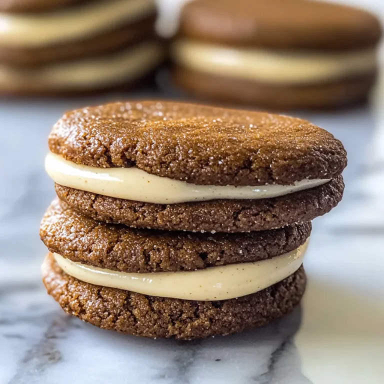 Ginger Molasses Sandwich Cookies with Eggnog Frostings