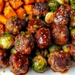 Korean BBQ Meatballs and Vegetables