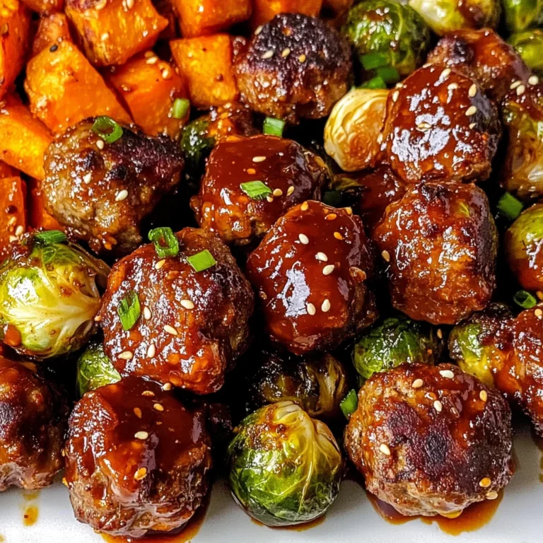 Korean BBQ Meatballs and Vegetables