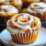 Pumpkin Cinnamon Roll Muffins